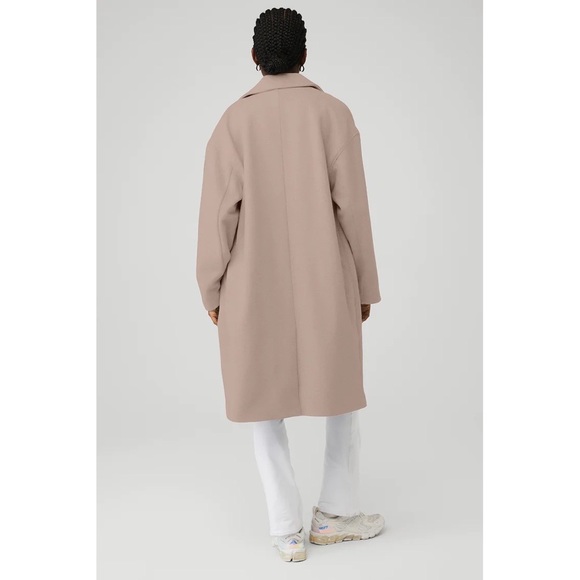 Alo VIP blazer trench coat in taupe - Picture 4 of 9